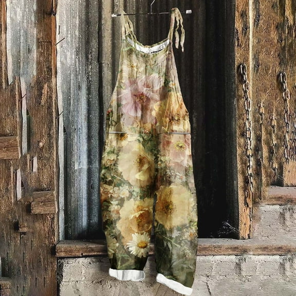 Aueoeo Tube Top Rompers For Women Lightweight Dressy Jumpsuits Fashion Print Summer Sleeveless Casual Strap Pants Jumpsuit