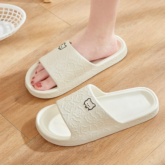 Aueoeo Unisex Massage Slides House Shoes Non-Slip Soft Slide Sandals for Women Men Indoor Outdoor Shower Bathroom Slipper for Adult Couples