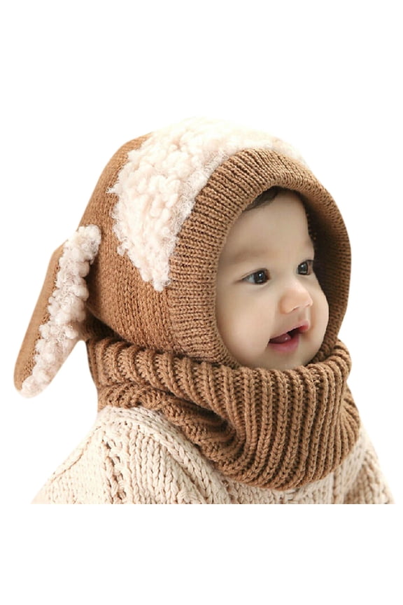 Vintage Hat Children'S Solid Color Style Cute Knitted Hat Warm Hat Crochet Hat