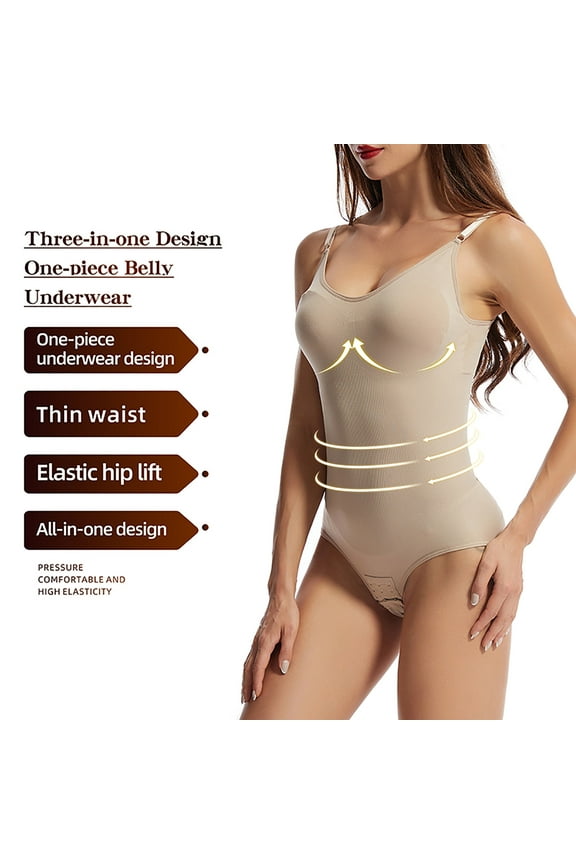 Waist Trainer for Women Long Torso, Padded Butt Shapewear for Women Women's Abdomen Closing Open Shift Hip Lifting Sling Underwear One-Piece Body Shaping Clothes