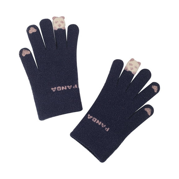 Aueoeo Warm Winter Gloves Driving Gloves Men Fashion Non-Slip Jairon Warm Winter Artificial Knitting Wrist Gloves Mittens Boxing Gloves Men