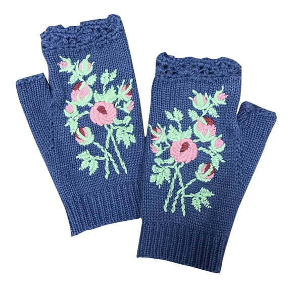 Aueoeo Warm Work Gloves Men Warming Gloves Women Fasion Embroidery Warm Hand Hook Small Gloves Boxing Gloves Men