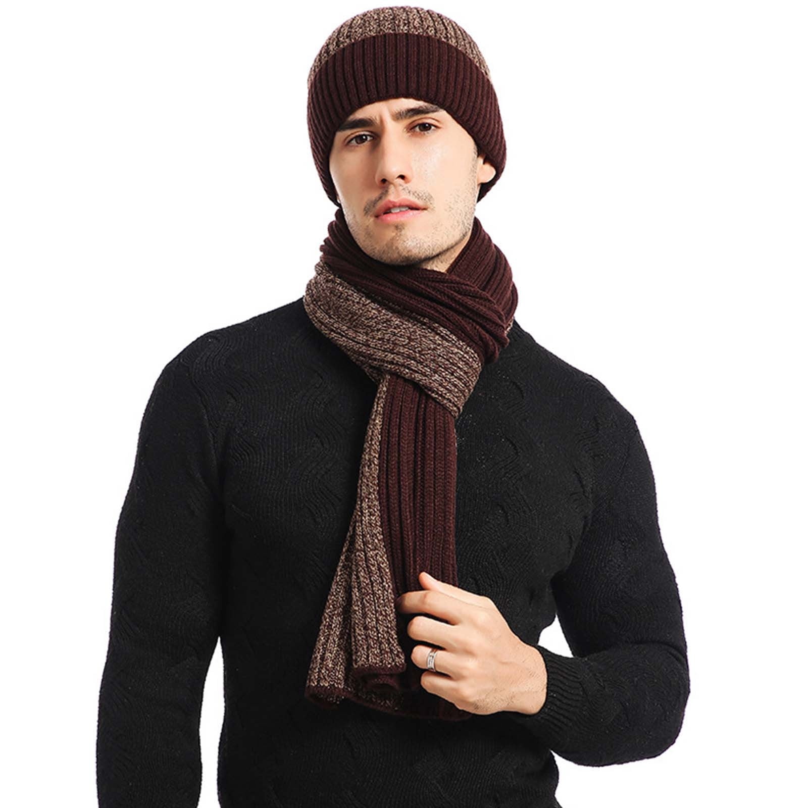 Mens Winter Plush 3 Piece Set Hat Scarf Gloves Cozy Warmth And All Day Comfort For Men