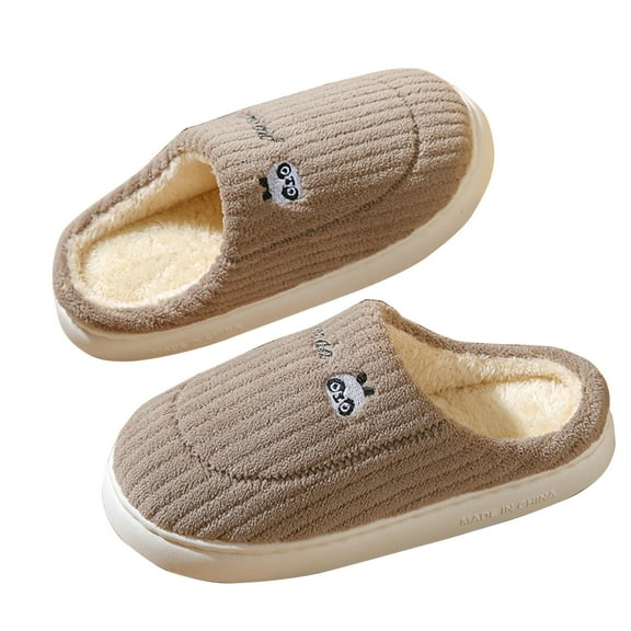 Aueoeo Winter Slippers, Women's Warm Slippers Comfy Fuzzy Memory Foam Slippers Plush Indoor House Slippers Bedroom Shoes