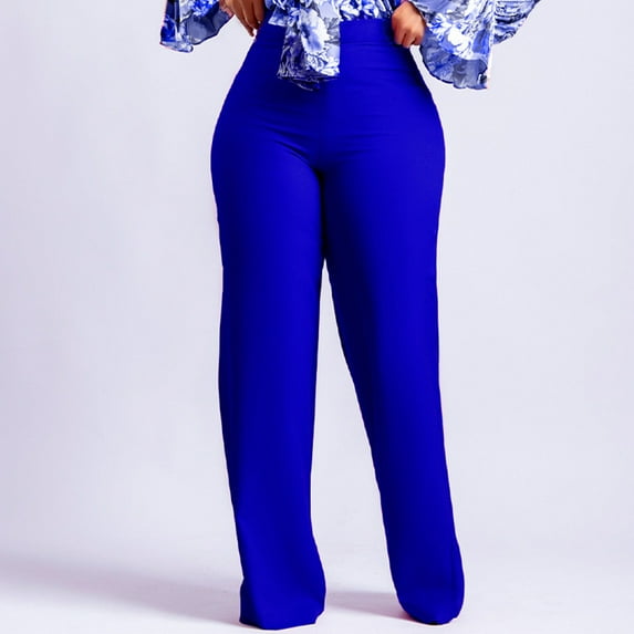 Aueoeo Women Bootcut Dress Pants Business Stretchy Work Pants with Pockets Pull On Regular Pants for Office