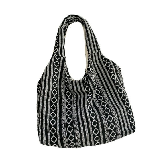 Aueoeo Women Casual Large Tote Bag Underarm Bag Shoulder Canvas Handbag Multi-function Travel Shoulder Bag Black