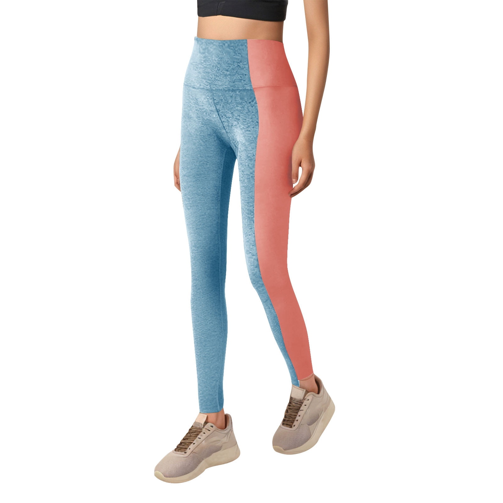 High Waist Color Contrast Yoga Leggings for Women main image 1