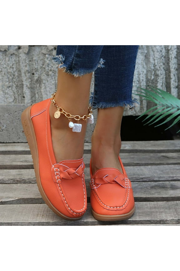 Women Comfort Flats Shoes,Ballet Flats Women'S Spring New Large-Size Slip-On Round Head Casual Comfort Breathable Shallow Mouth Flat Single Shoes Doudou Shoes Mother Shoes Mesh Flats For Wome