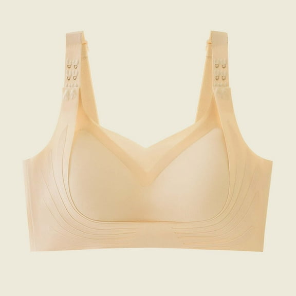 Aueoeo Women Sport Bras Elegant Yoga Bras Gathering Comfy Bra Push Up Thin Bras with Adjustable Straps