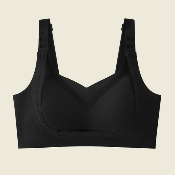 Aueoeo Women Sport Bras Elegant Yoga Bras Gathering Comfy Bra Push Up Thin Bras with Adjustable Straps