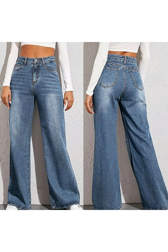 Women Wide Leg Jeans High Waist Baggy Jeans Loose Boyfriend Jeans Denim Pants Y2K Wide Legged Jeans