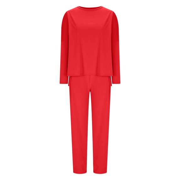Aueoeo Women's 2 Piece Set Sweatshirt Casual Travel Outfits Loungewear Wide Leg Tracksuit Cozy Sweatsuits Fashion Matching Set