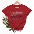 thumbnail image 1 of Aueoeo Women's 4Th of July Printed Short Sleeve Round Neck T-Shirts Casual Summer Tops for Daily Wear,Red,XXXL, 1 of 6