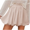thumbnail image 1 of Aueoeo Women's Cute Ruffle Mini Skirt Y2K Party Dance Short Skirts Flared Flowy Casual Solid Color Beach Pleated Skirt, 1 of 3