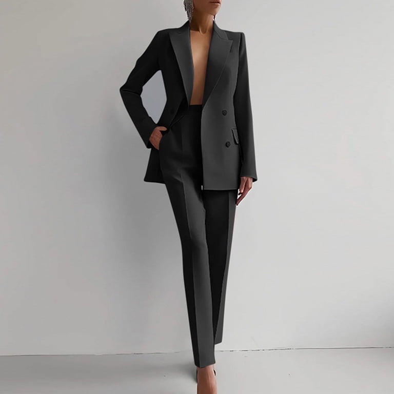 women's elegant dress suits Formal Wear Pant Suits For Women Designer Ruffles... From Greatvip, $93.43