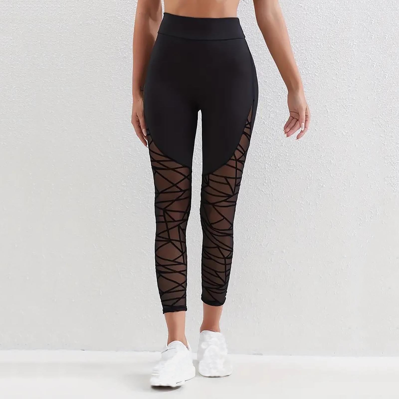 aueoeo-women-s-high-waisted-yoga-pants-mesh-yarn-leggings-stretchy