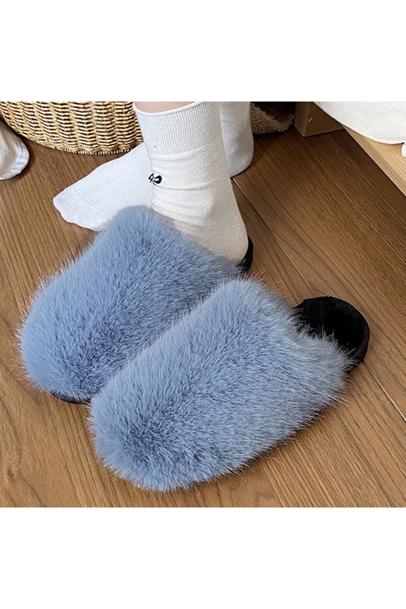 Women's House Slipper Wool-Like Soft Fleece House Slippers Fashion Comfy Slippers for Women/Girls Indoor Outdoor