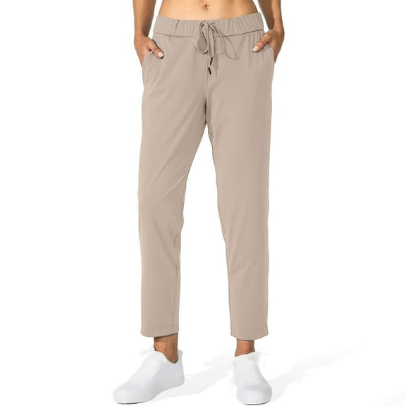 Aueoeo Women's Joggers High Waisted Drawstring Thermal Sweatpants Running Hiking Sports Long Straight Leg Pants With Pockets