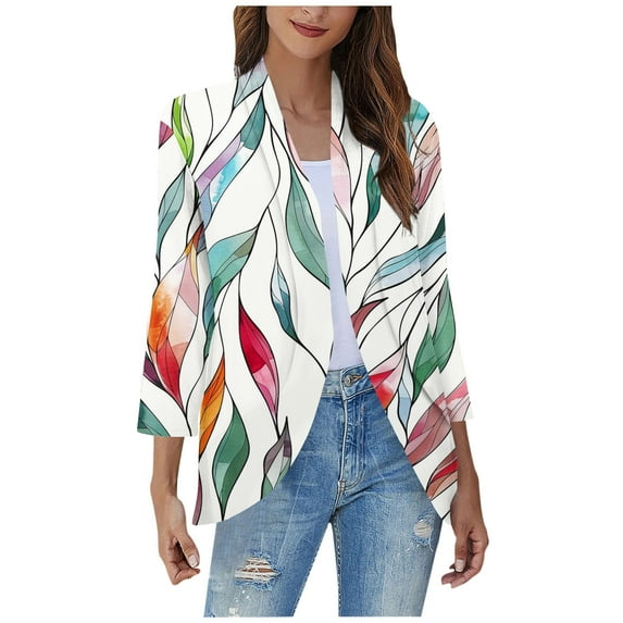 Aueoeo Women's Long Sleeve Cardigan,Womens Cardigans Lightweight Women's Non Positioning Printed Fashionable Loose Lace Cardigan Top Breathable Cardigans On Clearance