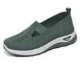 thumbnail image 1 of Aueoeo Women's New Large Size Casual Mesh Slip-on Women's Shoes Soft Sole Breathable Fashion Mother Shoes 2024 New Women's Woven Breathable Soft Sole Shoes On Clearance, 1 of 3