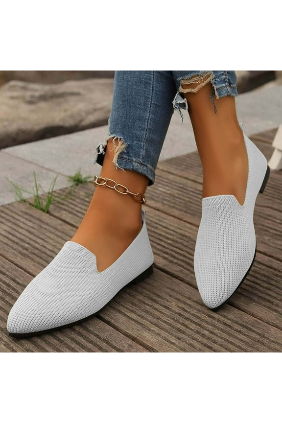 Women's Point Toes Shoes Fashion Trendy Loafer Flats Casual Lightweight Dressy Shoes Elegant Comfortable Shoes