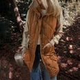 thumbnail image 1 of Aueoeo Women's Puffer Jacket Vests Long Warm Winter Outerwear Fall Casual Sleeveless Lapel Collar Zip Up Coats, 1 of 8