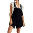 thumbnail image 1 of Aueoeo Women's Romper Corduroy Overall Shorts Adjustable Strap Shoulder Pocket Front Jumpsuit, 1 of 6