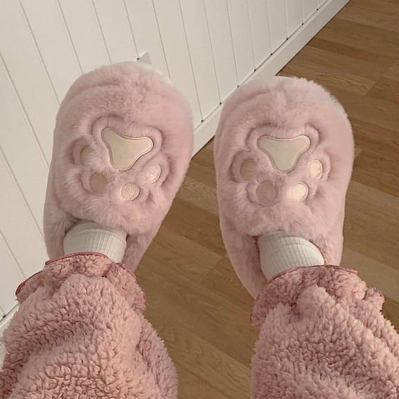 Aueoeo Women's Slippers, Women's Cozy Slippers Warm Winter Cute Slippers Bedroom Shoes Soft Plush Slippers Slip on Slide Slipper