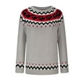 thumbnail image 1 of Aueoeo Women’s Sweater, Women's Fall Fashion Pullover Sweater Crew Neck Long Sleeve Oversized Ribbed Knit Sweaters Loose Jumper Tops, 1 of 4