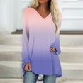 thumbnail image 1 of Aueoeo Women's Tops Long Sleeve Dressy Casual Plus Size Tunic Tops to Wear with Leggings T-Shirt Loose Fit Blouses, 1 of 5