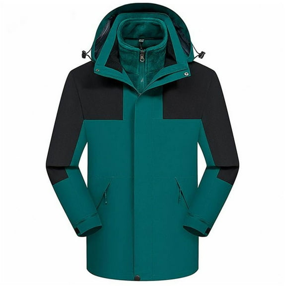 Aueoeo Women's Waterproof Ski Jacket Warm Zipper Coat Fashion High Collar Outdoor Windbreaker Hiking Snowboarding Jacket L