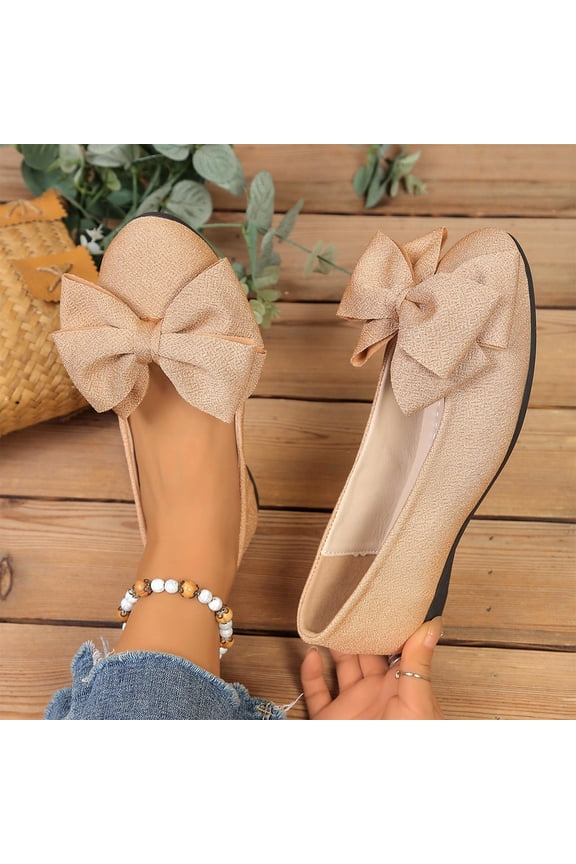 Womens Bowknot Shoes Leisure Casual Fall Outerwear Closed Toe Shoes Fashion Work Elegant Shoes