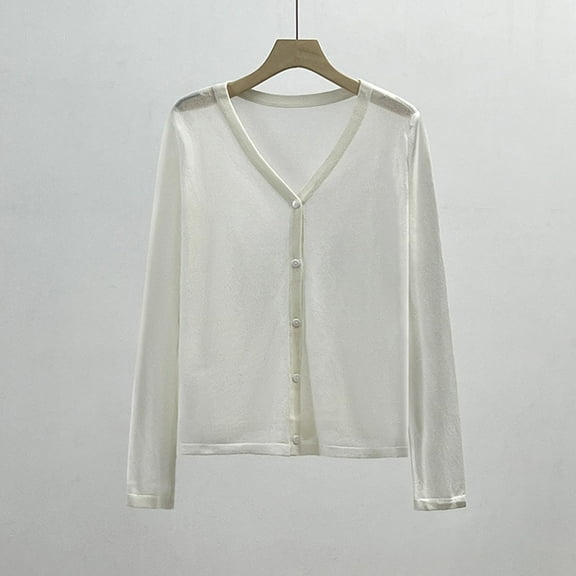 Aueoeo Womens Casual Lightweight Cardigan,Lightweight Cardigans for Women Women's Casual Leopard Print V-Neck Knitted Button Long Sleeved Cardigan Sweater Top Coat Top Breathable Cardigans On Clearan