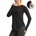 thumbnail image 1 of Aueoeo Womens Crew Neck Shirts UPF 50+ Sun Protection Tops Lightweight Performance Long Sleeve Shirt For Fishing Running, 1 of 9