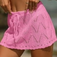 thumbnail image 1 of Aueoeo Womens Crochet Cover Up Skirt Wrap Mini Skirt Vacation Sun Protection Beach Cover Ups Skirt, 1 of 5