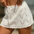 thumbnail image 1 of Aueoeo Womens Crochet Cover Up Skirt Wrap Mini Skirt Vacation Sun Protection Beach Cover Ups Skirt, 1 of 5