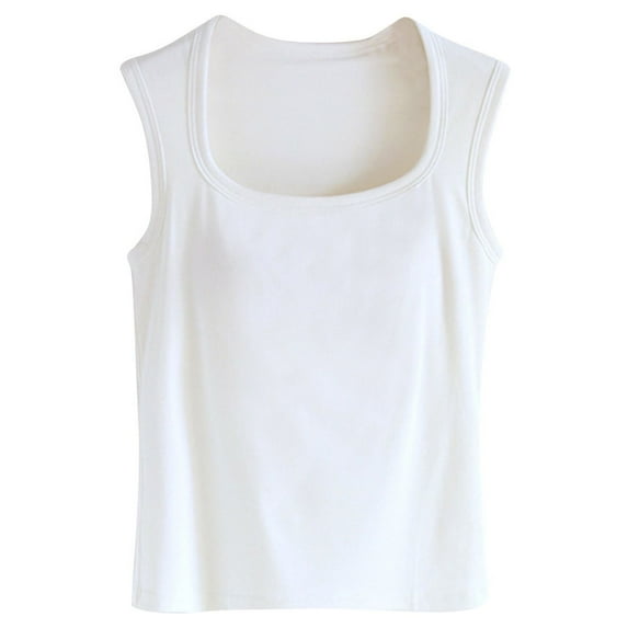 Aueoeo Womens Crop Tank Tops Basic Seamless Sleeveless Crew Neck Workout Top Summer Exercise Yoga Gym Shirts