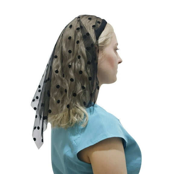 Aueoeo Womens Head Scarf Trendy Chiffon Headband With Lace Medium Length High-End Feelvintage Photography Scarf