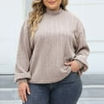 thumbnail image 1 of Aueoeo Womens Plus Size Tops Fall Long Sleeve Tunic Tops Pullover Shirts Loose Fit T-Shirts Blouses, 1 of 4