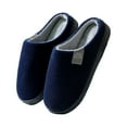 thumbnail image 1 of Aueoeo Womens Slippers, Mens Womens Cozy Memory Foam Slippers Slip on Warm House Shoes Indoor Bedroom Plush Slippers, 1 of 6