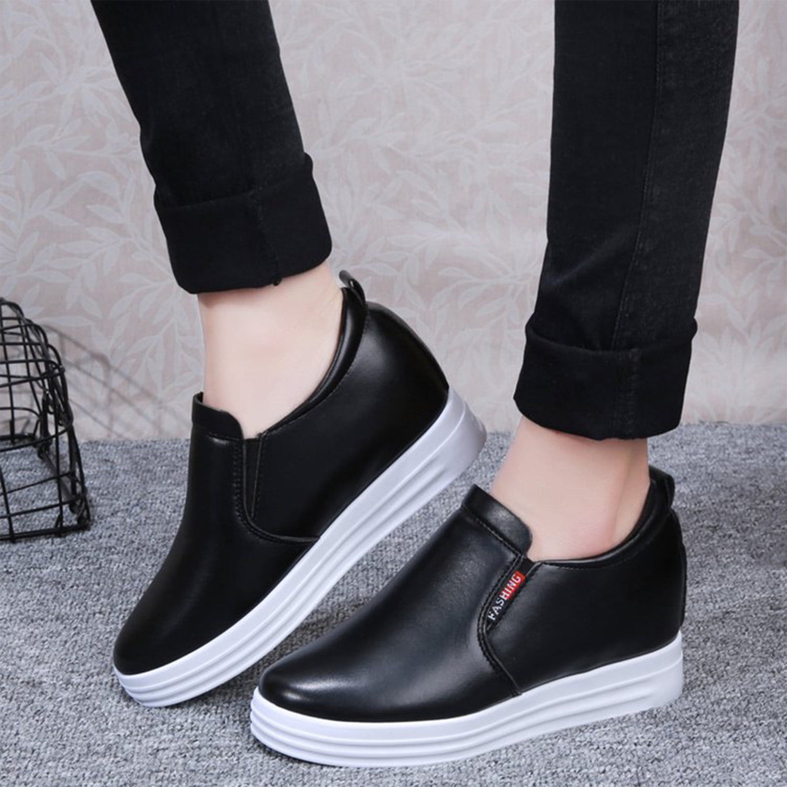 Women's Autumn Genuine Leather Handmade Round Toe Slip On Casual Shoes main image 0