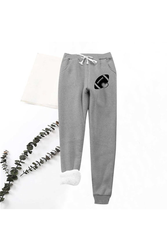 Womens Sweatpants Drawstring Funny Butterflies Print Winter Fleece Pants Sherpas Lined Active Running Jogger Pants on Clearance