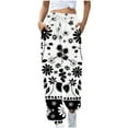 Aueoeo Workout Pants Women Speckle Printed Sweatpants High Waisted