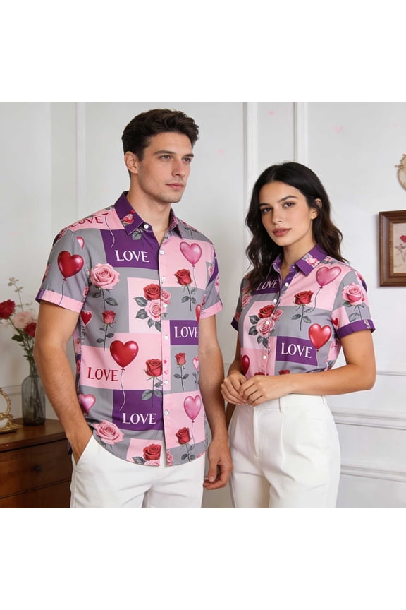 Workout Shirts For Men T Shirts Fashion Men Women Casual Short Sleeve Printing Turndown Collar Button Shirt Customized T Shirts