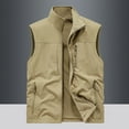 thumbnail image 1 of Aueoeo Workwear For Men Sleeveless Fleece Lined Warm Vests Full Zippper Button Up With Multiple Pockets, 1 of 9