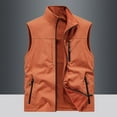 thumbnail image 1 of Aueoeo Workwear For Men Sleeveless Fleece Lined Warm Vests Full Zippper Button Up With Multiple Pockets, 1 of 9