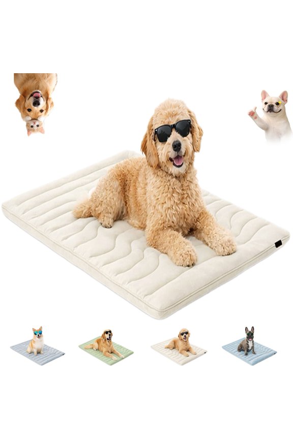 Aueral Cooling Dog Mat, Aural Cooling Mat, Contact-Cooling Design—soft and Durable, Multi-layered Structure and Easy to Maintain, Machine-Washable and Portable, Suitable for Dogs