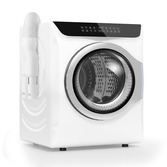 Auertech 2.7 Cu.ft 1400W Portable Clothes Dryer Electric Compact Dryer Machine w/ Shoe Dryer LED Control White