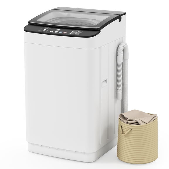 Auertech 25 lbs Portable Washing Machine Top Load Fully Automatic Washer with LED Display & Drain Pump