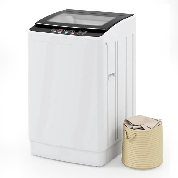 Auertech 36 lbs Portable Washing Machine Top Load Fully Automatic Washer with LED Display & Drain Pump